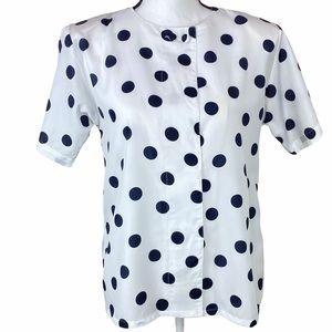 Oscar de la Renta Expressions short sleeve blouse